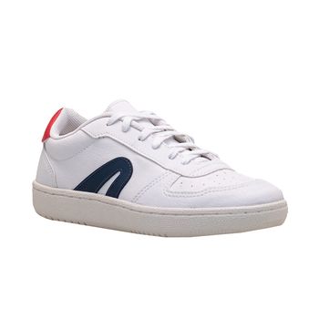 Tenis-Casual-Branco-Azul-e-Vermelho-Cabedal-Perfuros-|-Rainha-Tamanho--37---Cor--BRANCO-0